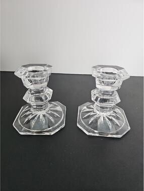 Mikasa Crystal Candle Holder Set Slovenia Made